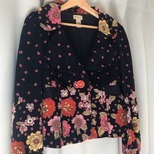 Women’s Anthropologie Velvet Floral Jacket